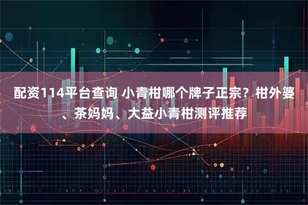 配资114平台查询 小青柑哪个牌子正宗？柑外婆、茶妈妈、大益小青柑测评推荐