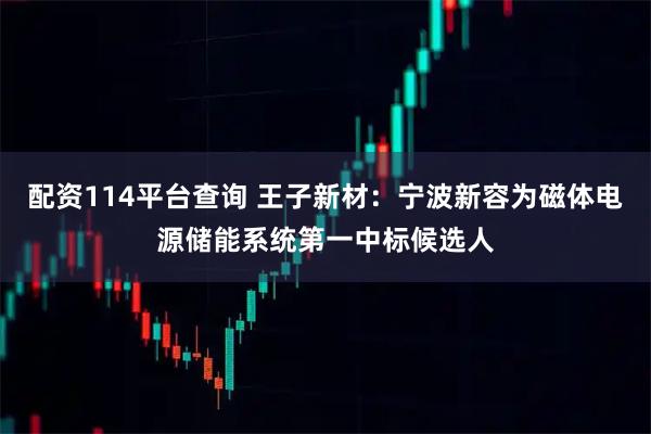 配资114平台查询 王子新材：宁波新容为磁体电源储能系统第一中标候选人